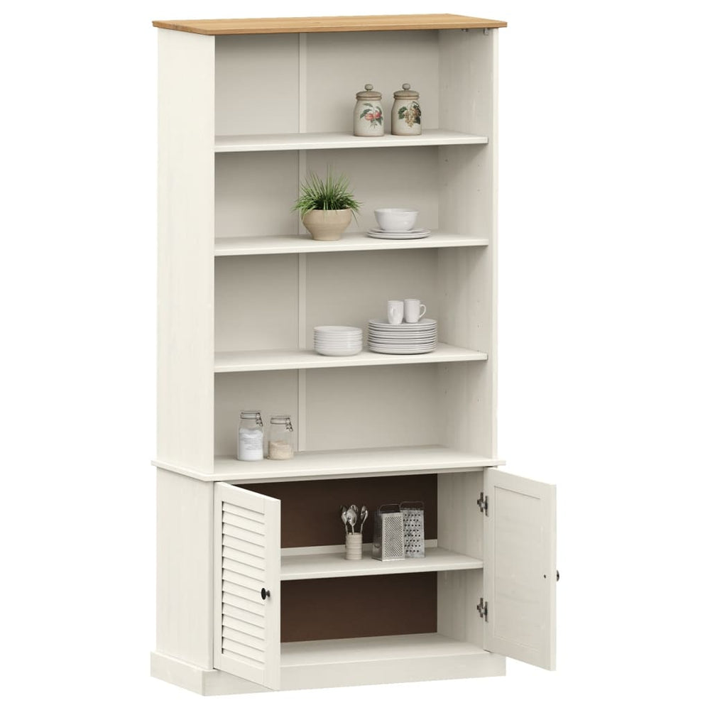 Boekenkast VIGO 85x35x170 cm massief grenenhout wit MeubelReus