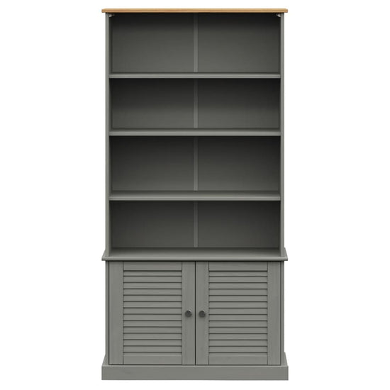 Boekenkast VIGO 85x35x170 cm massief grenenhout grijs MeubelReus