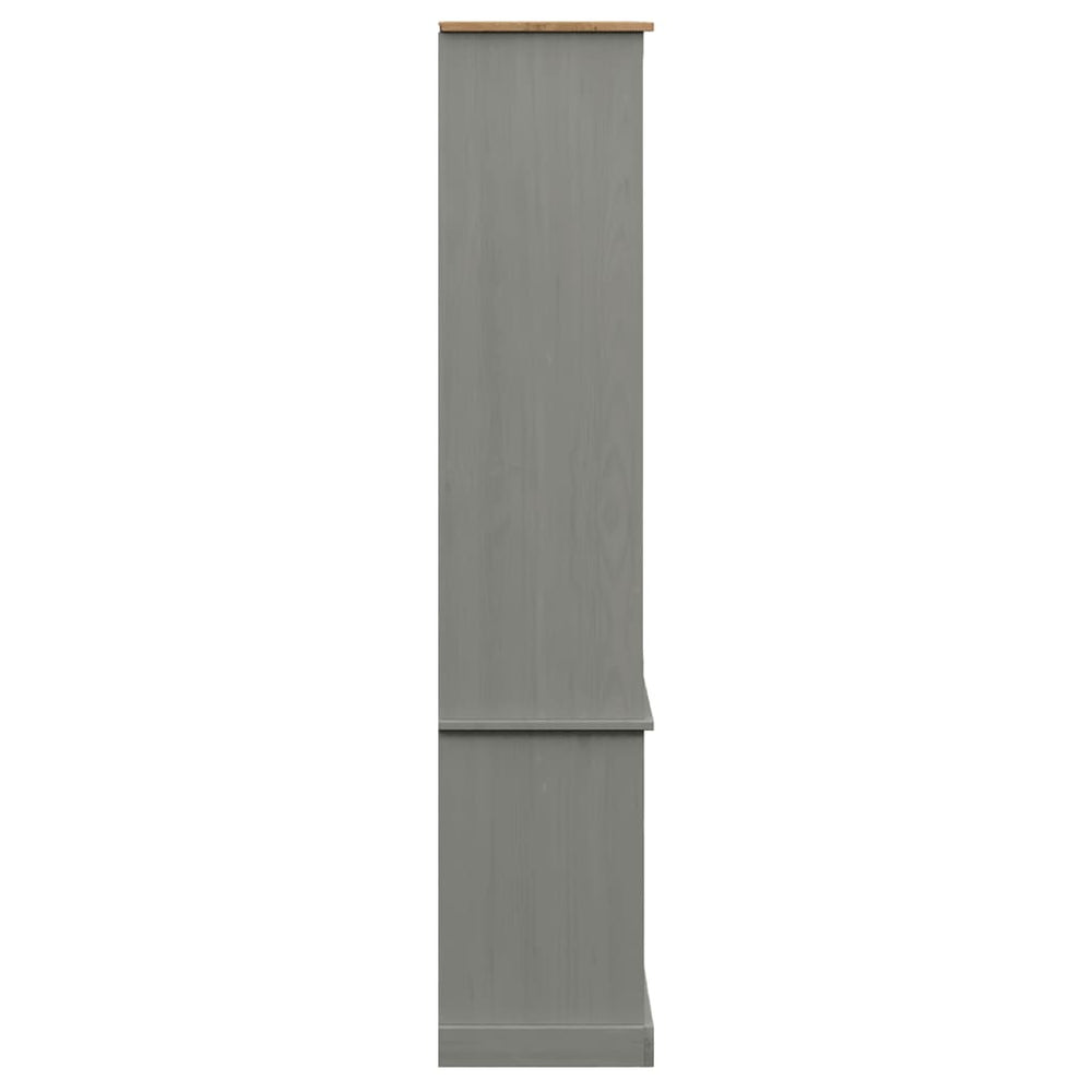 Boekenkast VIGO 85x35x170 cm massief grenenhout grijs MeubelReus