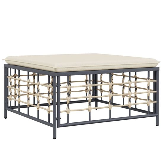 5-delige Loungeset met kussens poly rattan antracietkleurig MeubelReus