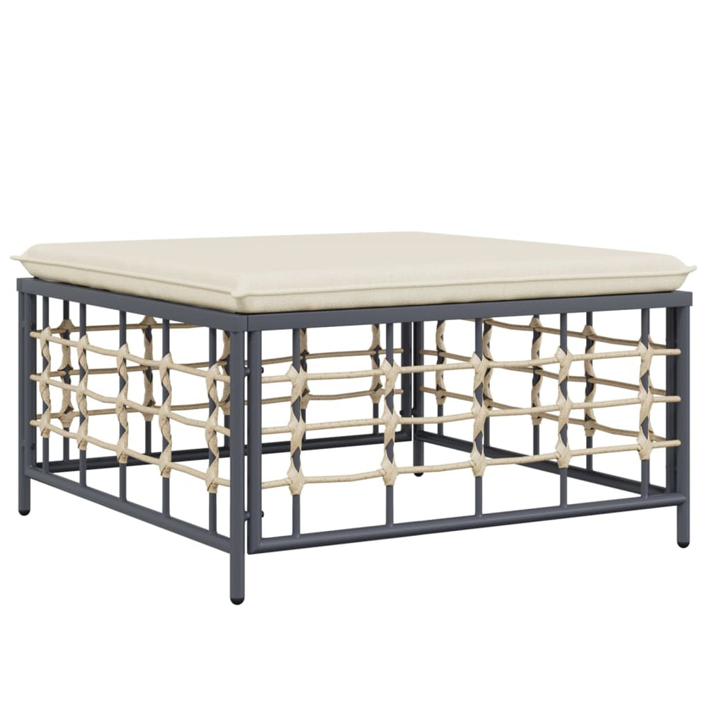 10-delige Loungeset met kussens poly rattan antracietkleurig MeubelReus