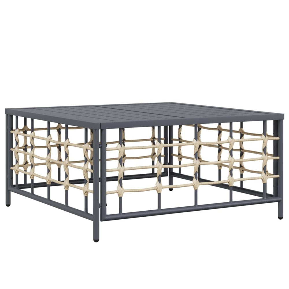 11-delige Loungeset met kussens poly rattan antracietkleurig MeubelReus