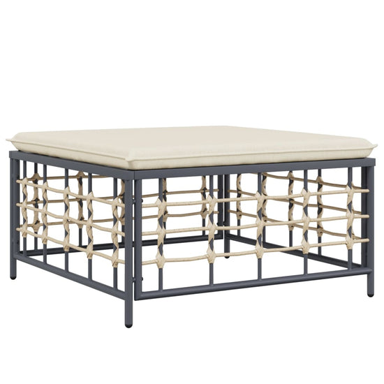 10-delige Loungeset met kussens poly rattan antracietkleurig MeubelReus