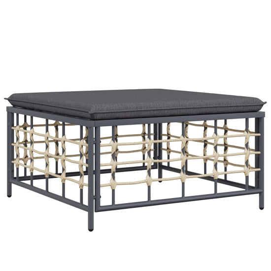 10-delige Loungeset met kussens poly rattan antracietkleurig MeubelReus
