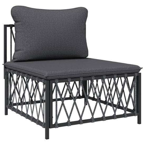 3-delige Loungeset met kussens staal antracietkleurig MeubelReus