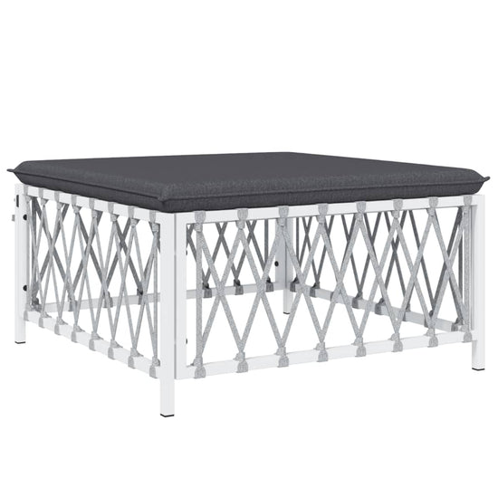 3-delige Loungeset met kussens staal wit MeubelReus
