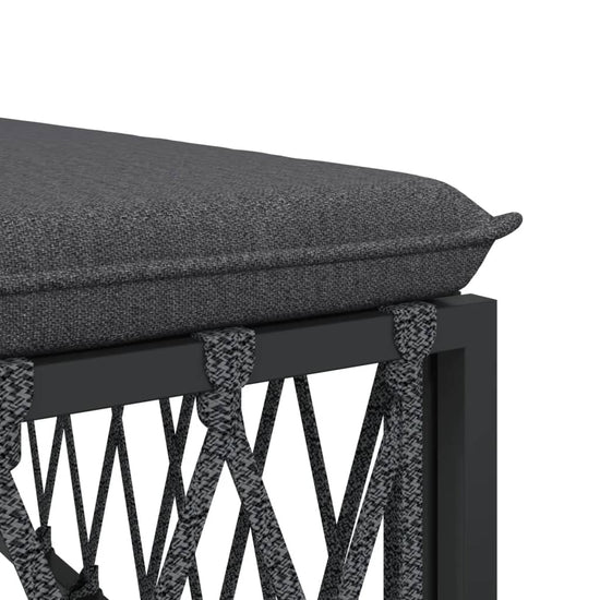 3-delige Loungeset met kussens staal antracietkleurig MeubelReus