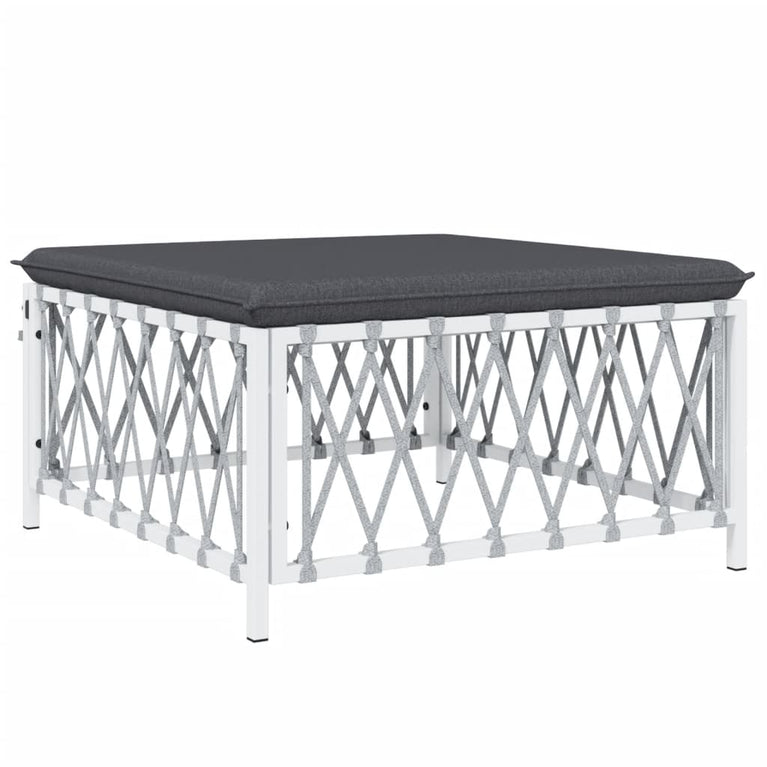 6-delige Loungeset met kussens staal wit MeubelReus