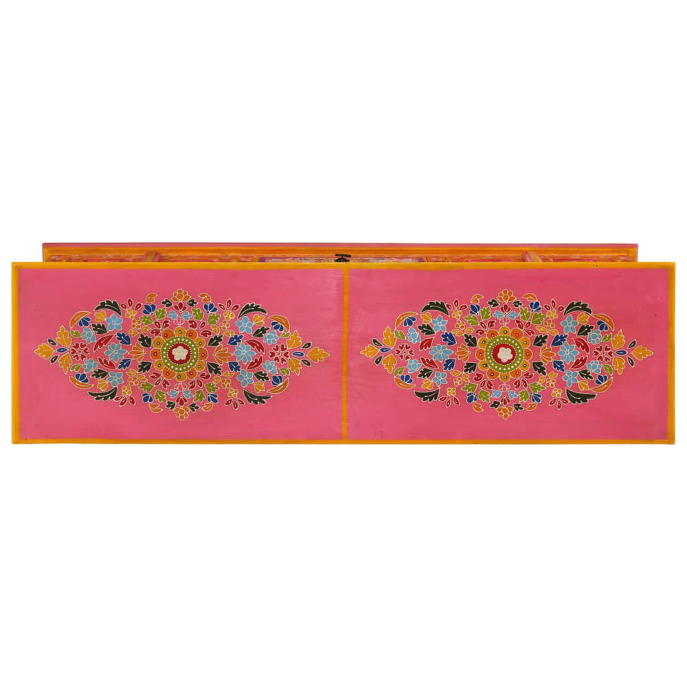 Tv-meubel 110x30x40 cm massief mangohout roze MeubelReus
