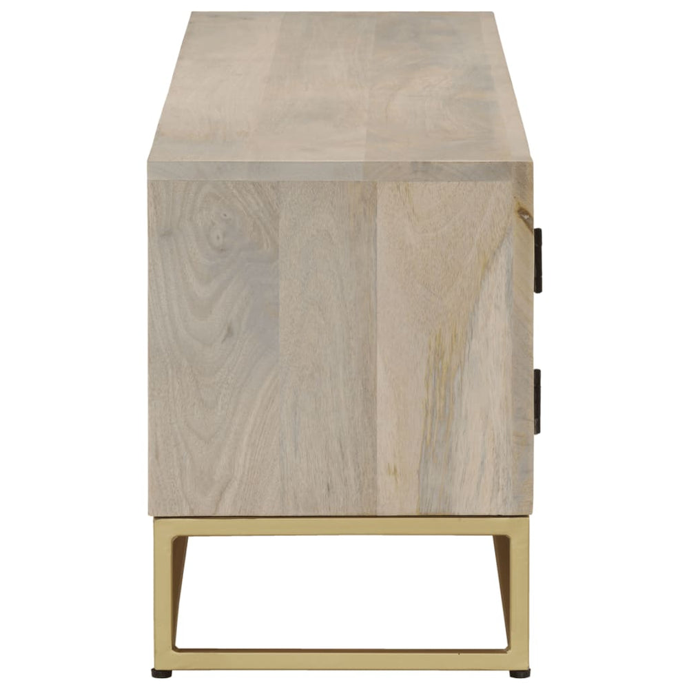 Tv-meubel 110x30x40 cm massief gebleekt mangohout MeubelReus