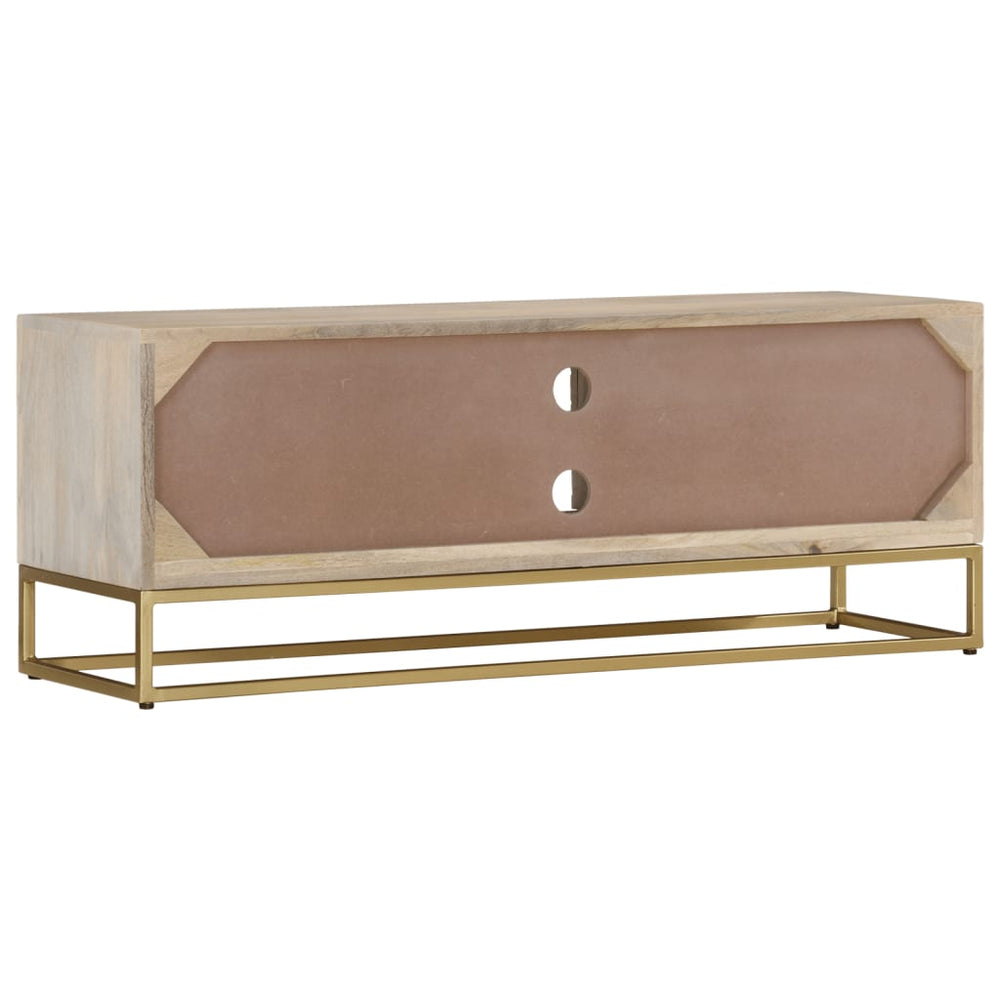 Tv-meubel 110x30x40 cm massief gebleekt mangohout MeubelReus