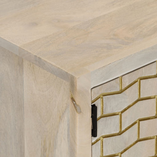 Tv-meubel 110x30x40 cm massief gebleekt mangohout MeubelReus