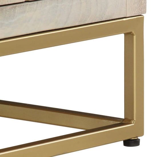 Tv-meubel 110x30x40 cm massief gebleekt mangohout MeubelReus