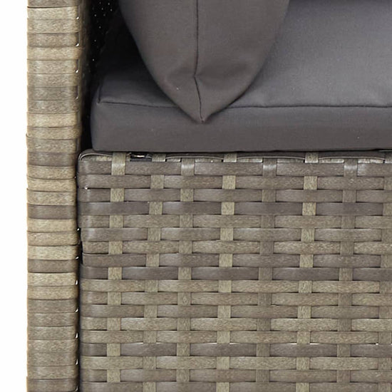 6-delige Loungeset met kussens poly rattan grijs MeubelReus