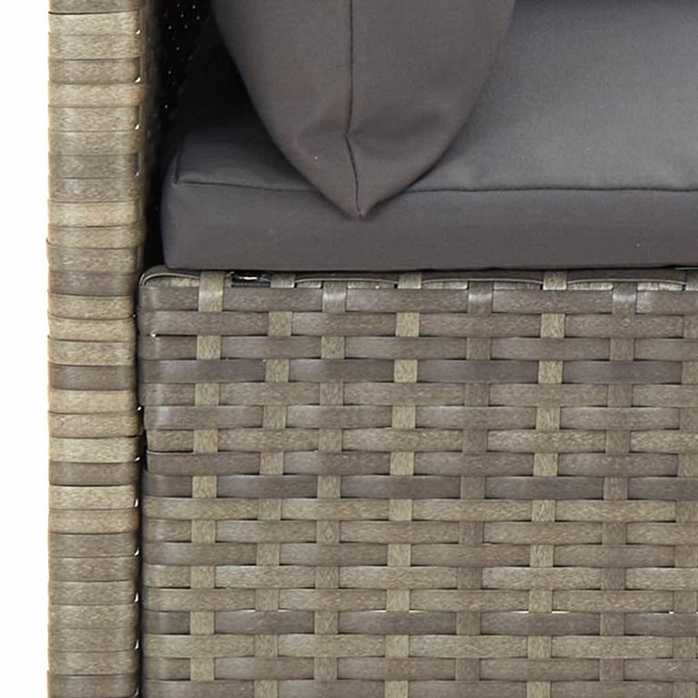 6-delige Loungeset met kussens poly rattan grijs MeubelReus