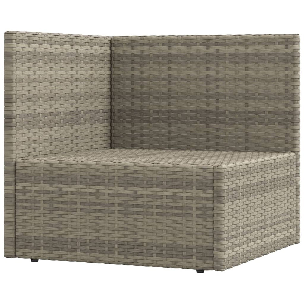 9-delige Loungeset met kussens poly rattan grijs MeubelReus