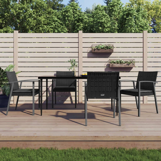 5-delige Tuinset met kussens poly rattan en staal MeubelReus