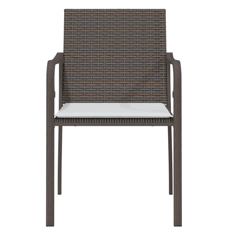 Tuinstoelen 6 st met kussens 56x59x84 cm poly rattan bruin MeubelReus