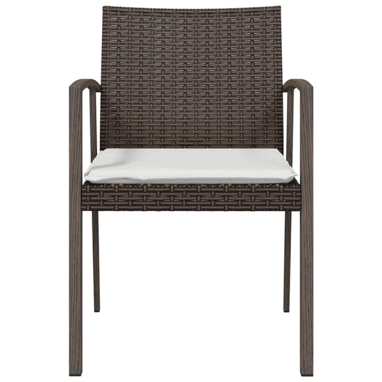 Tuinstoelen 6 st met kussens 56,5x57x83 cm poly rattan bruin MeubelReus
