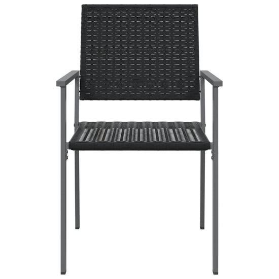 Tuinstoelen 4 st 54x62,5x89 cm poly rattan zwart MeubelReus