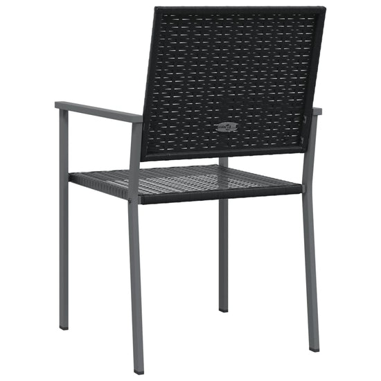 Tuinstoelen 4 st 54x62,5x89 cm poly rattan zwart MeubelReus