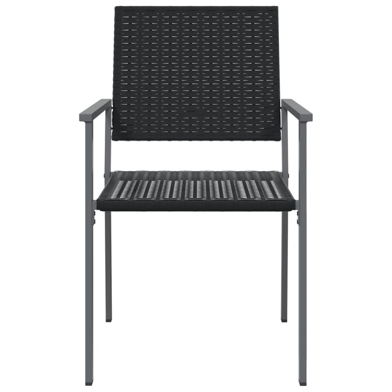 Tuinstoelen 6 st 54x62,5x89 cm poly rattan zwart MeubelReus