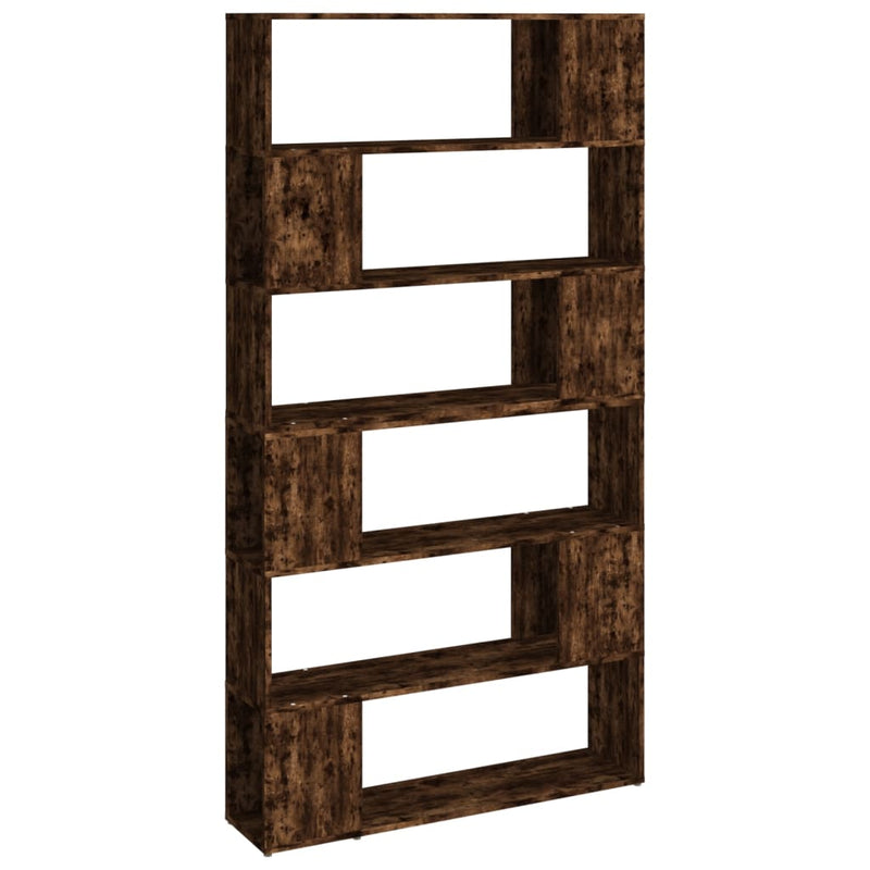 Boekenkast/kamerscherm 100x24x188 cm gerookt eikenkleurig