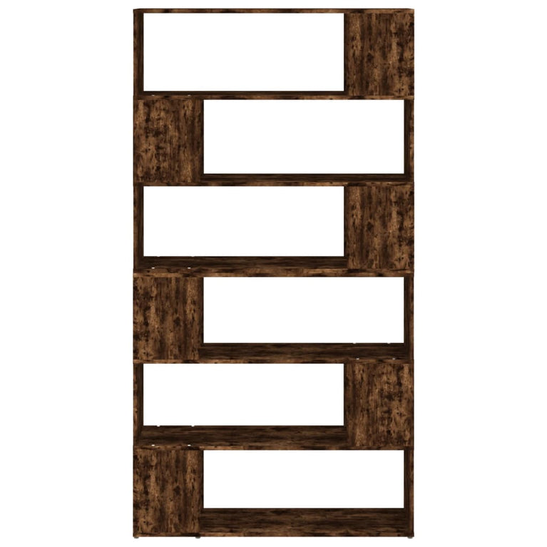 Boekenkast/kamerscherm 100x24x188 cm gerookt eikenkleurig