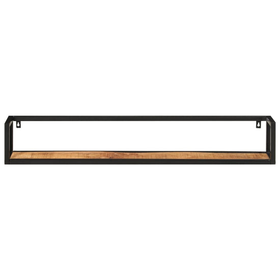 Wandschappen 2 st 110x17x17 cm massief mangohout en ijzer MeubelReus