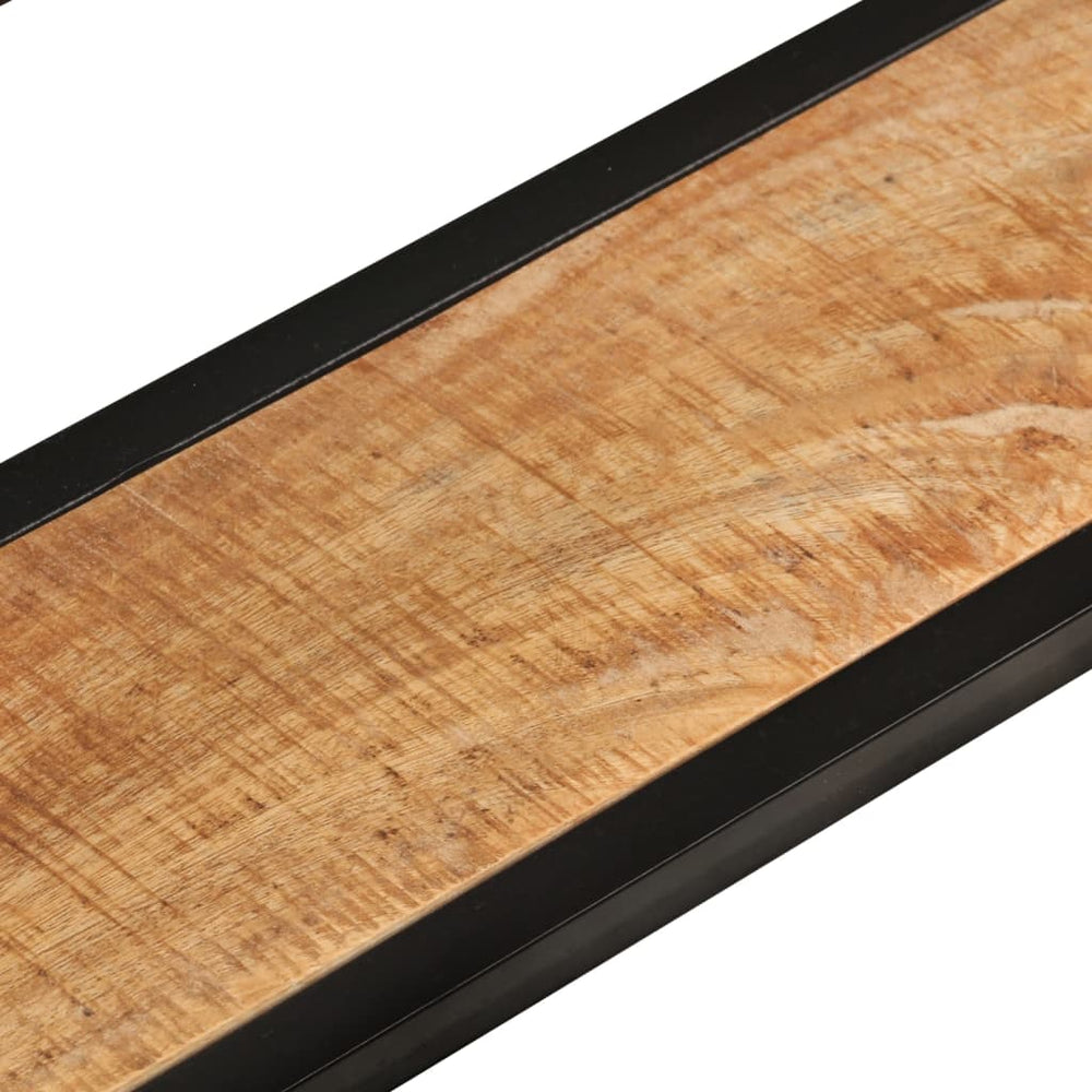 Wandschappen 2 st 110x17x17 cm massief mangohout en ijzer MeubelReus