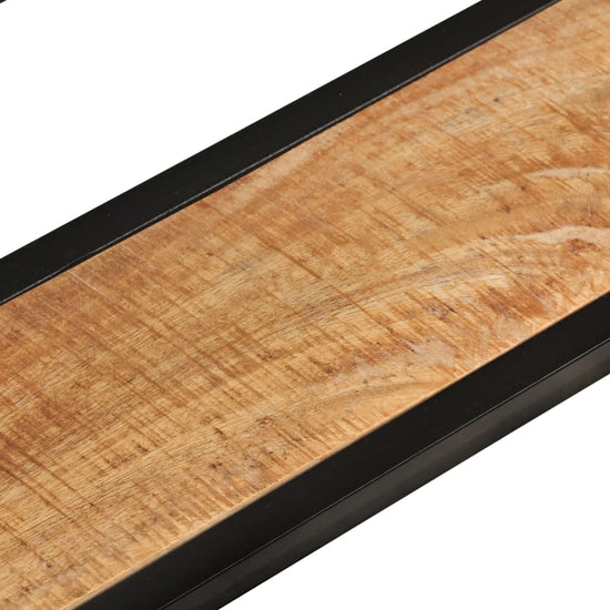 Wandschappen 2 st 110x17x17 cm massief mangohout en ijzer MeubelReus