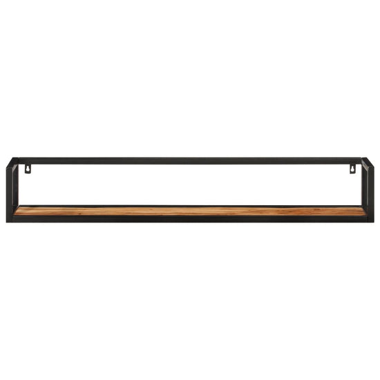 Wandschappen 2 st 110x17x17 cm massief acaciahout en ijzer MeubelReus