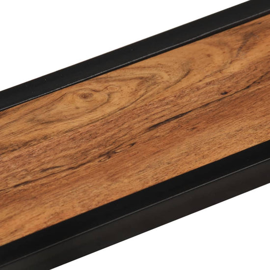 Wandschappen 2 st 110x17x17 cm massief acaciahout en ijzer MeubelReus