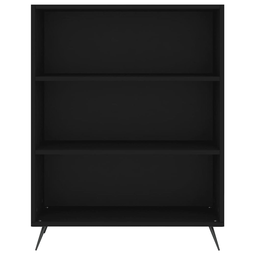 Boekenkast 69,5x32,5x90 cm bewerkt hout zwart MeubelReus