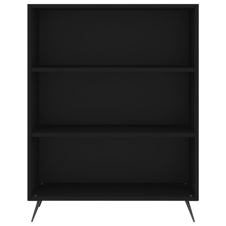 Boekenkast 69,5x32,5x90 cm bewerkt hout zwart MeubelReus