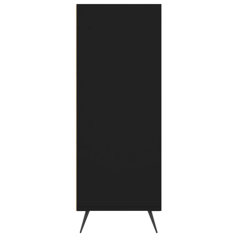 Boekenkast 69,5x32,5x90 cm bewerkt hout zwart MeubelReus