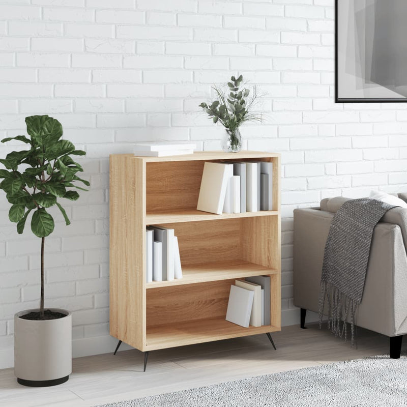 Boekenkast 69,5x32,5x90 cm bewerkt hout sonoma eikenkleurig MeubelReus