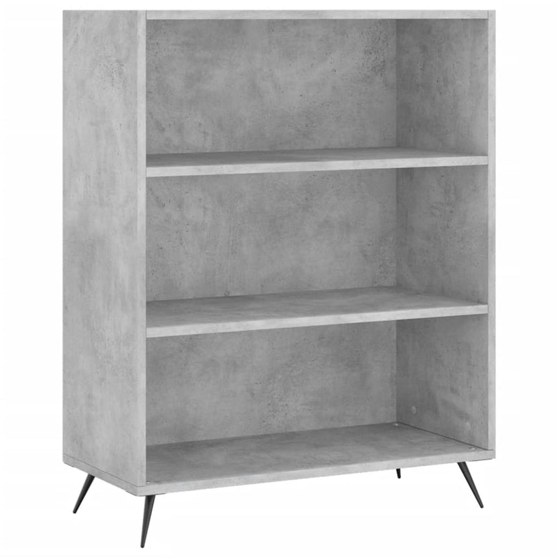 Boekenkast 69,5x32,5x90 cm bewerkt hout betongrijs MeubelReus