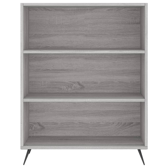 Boekenkast 69,5x32,5x90 cm bewerkt hout grijs sonoma eikenkleur MeubelReus