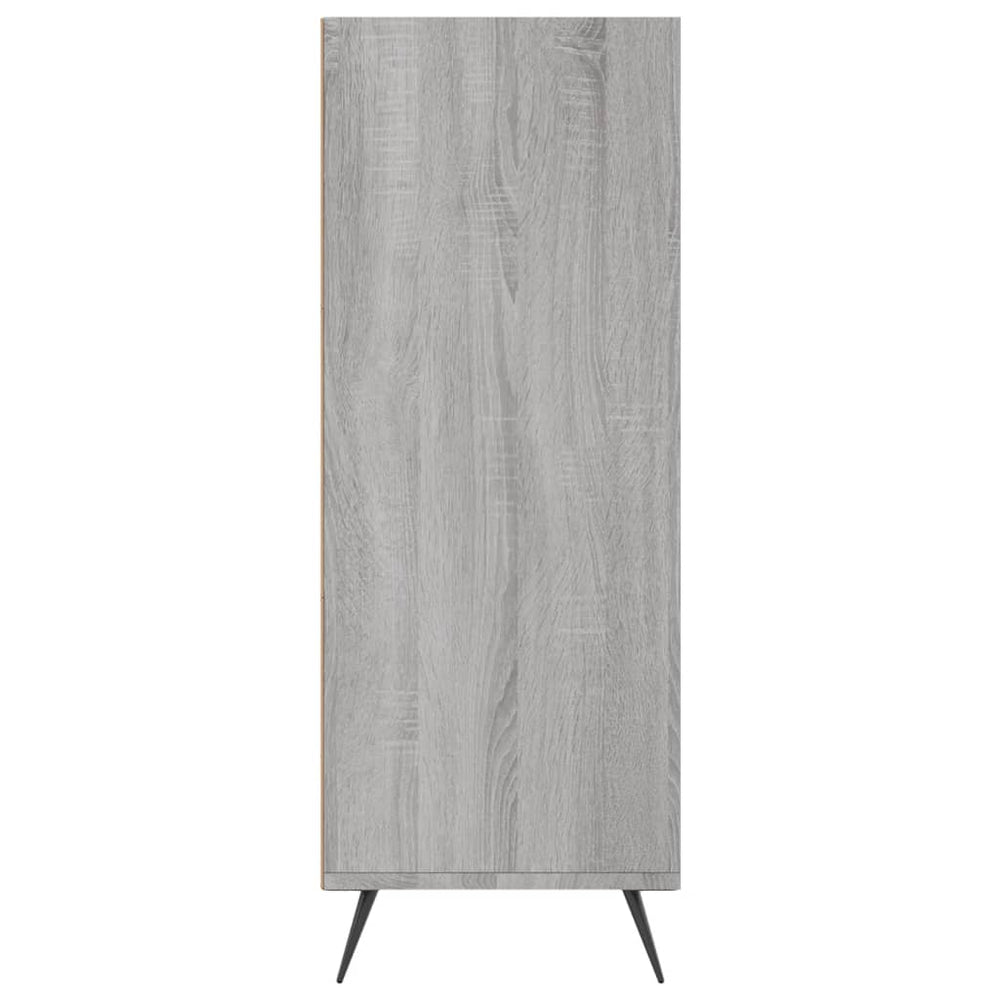 Boekenkast 69,5x32,5x90 cm bewerkt hout grijs sonoma eikenkleur MeubelReus