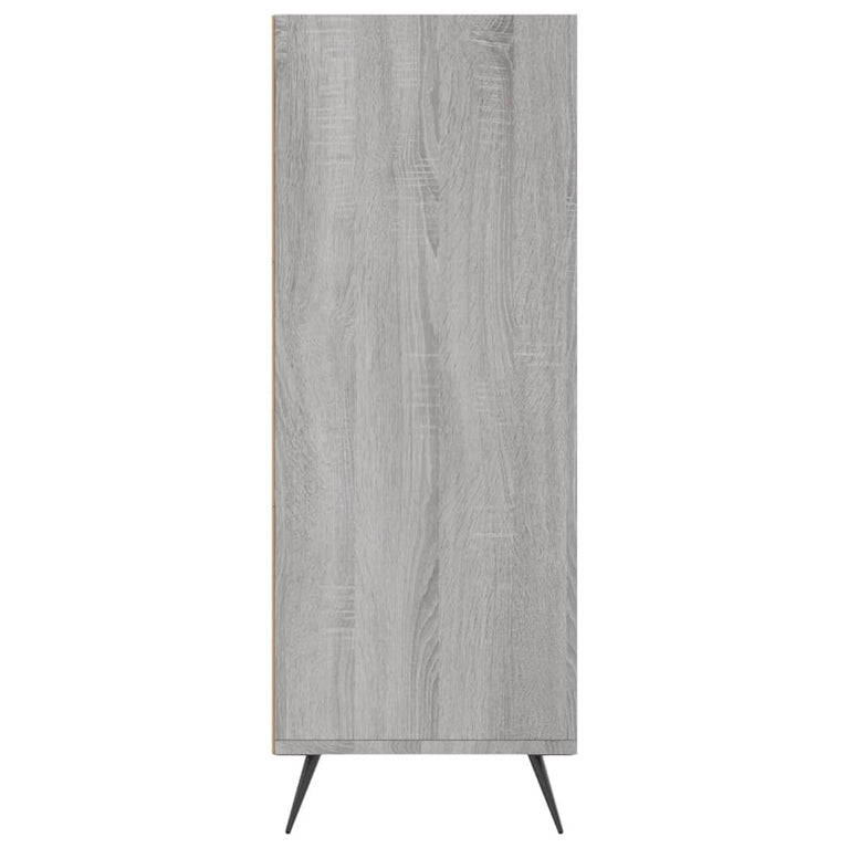 Boekenkast 69,5x32,5x90 cm bewerkt hout grijs sonoma eikenkleur MeubelReus