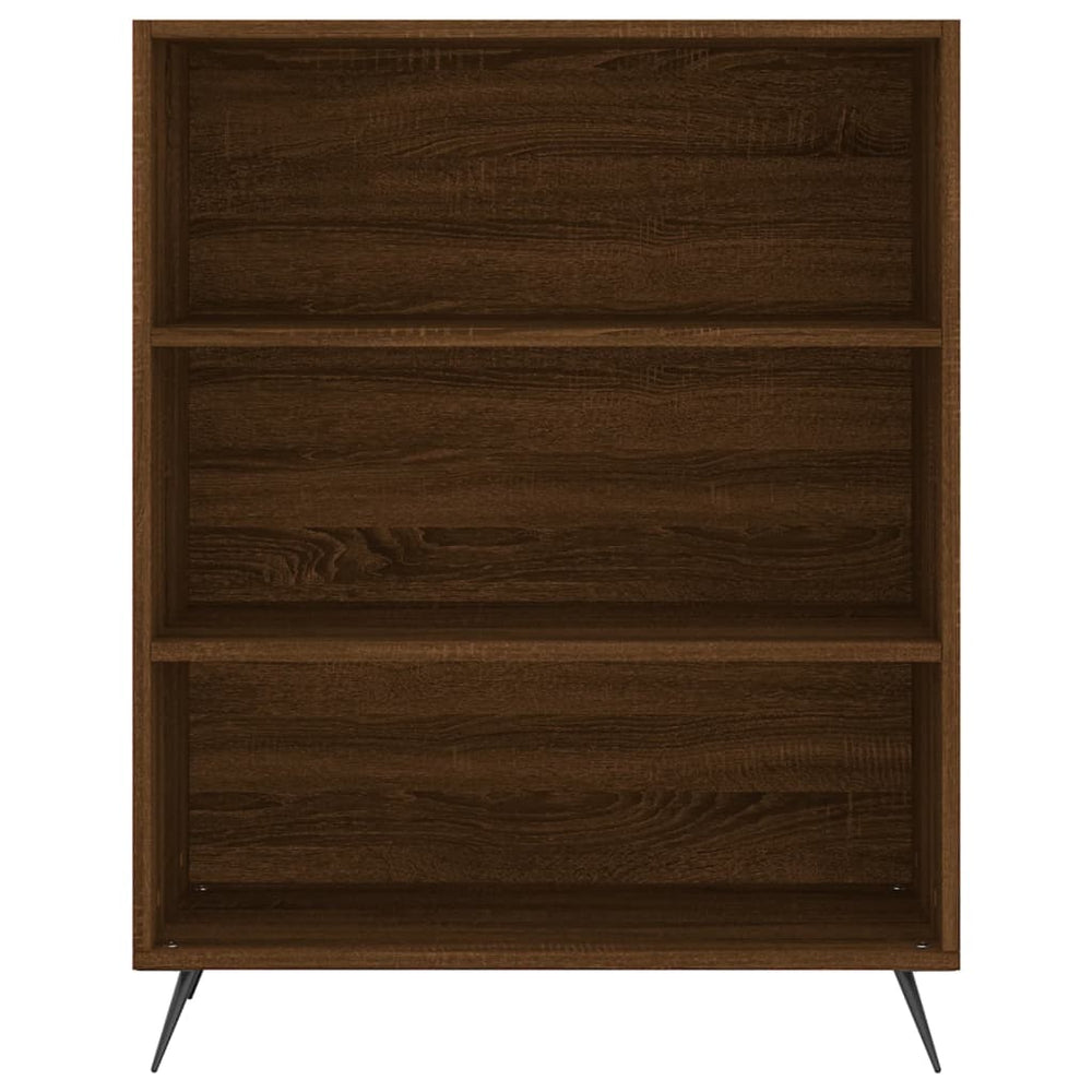 Boekenkast 69,5x32,5x90 cm bewerkt hout bruin eikenkleur MeubelReus