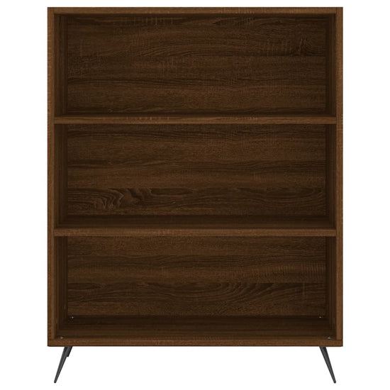 Boekenkast 69,5x32,5x90 cm bewerkt hout bruin eikenkleur MeubelReus