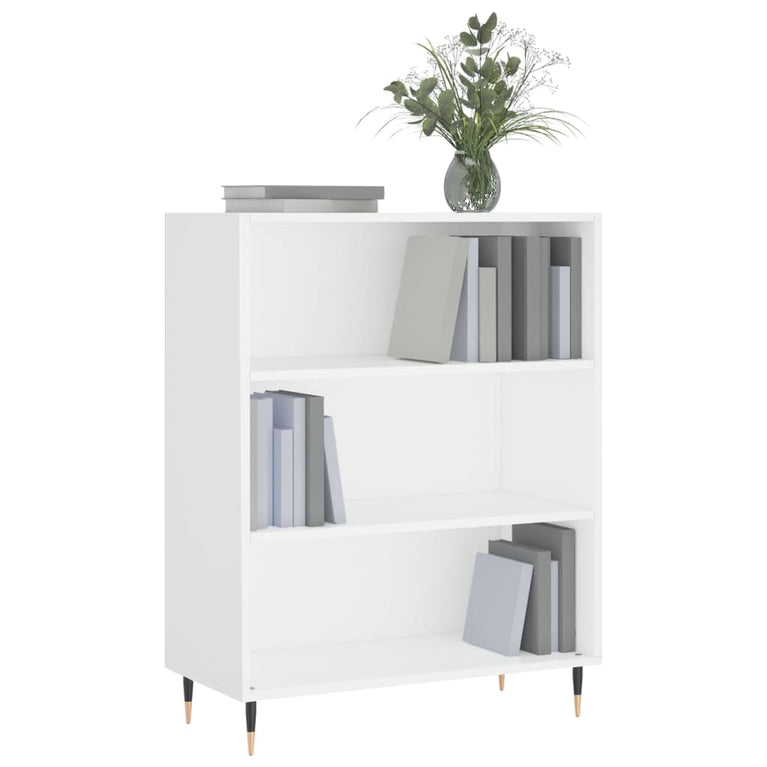 Boekenkast 69,5x32,5x90 cm bewerkt hout wit MeubelReus