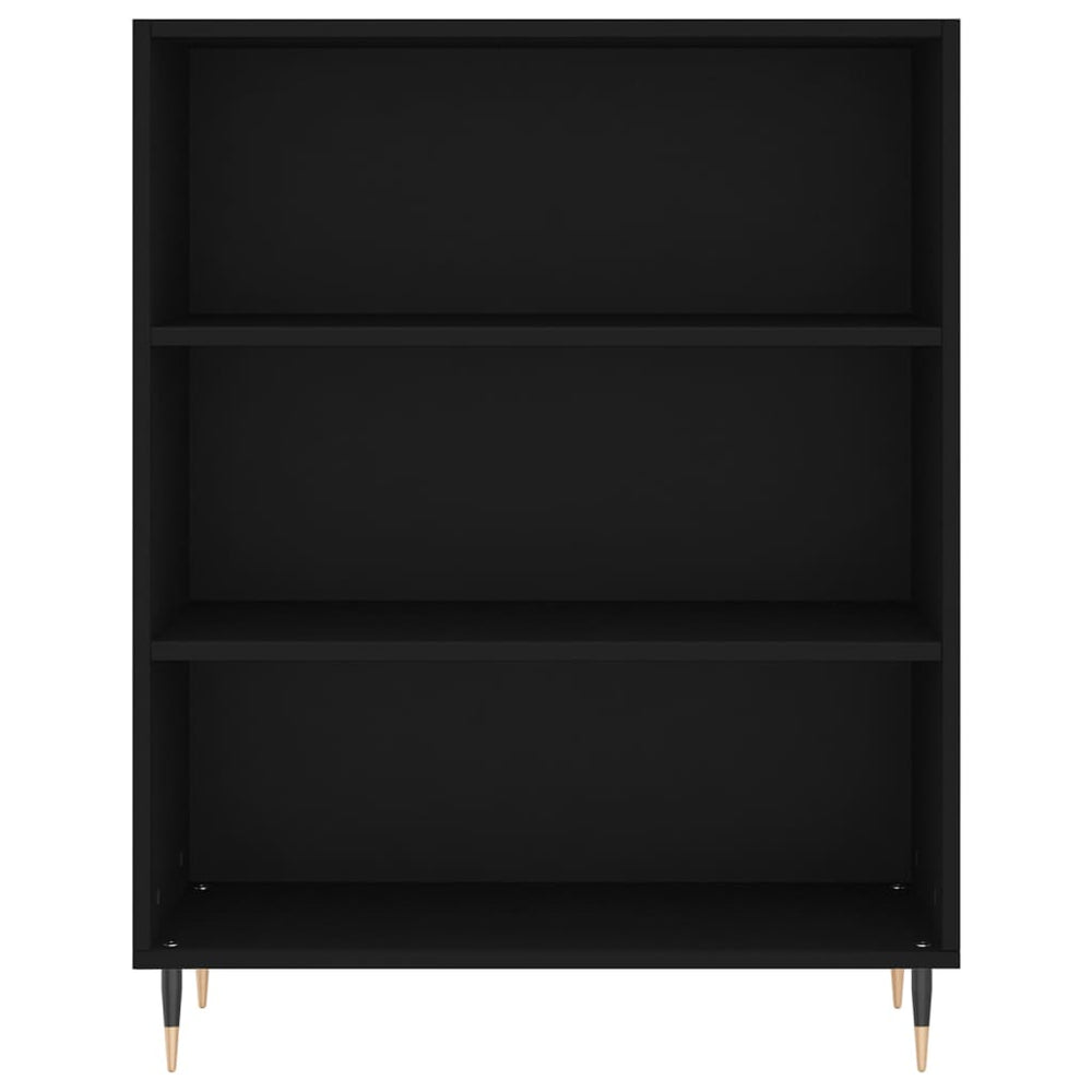 Boekenkast 69,5x32,5x90 cm bewerkt hout zwart MeubelReus