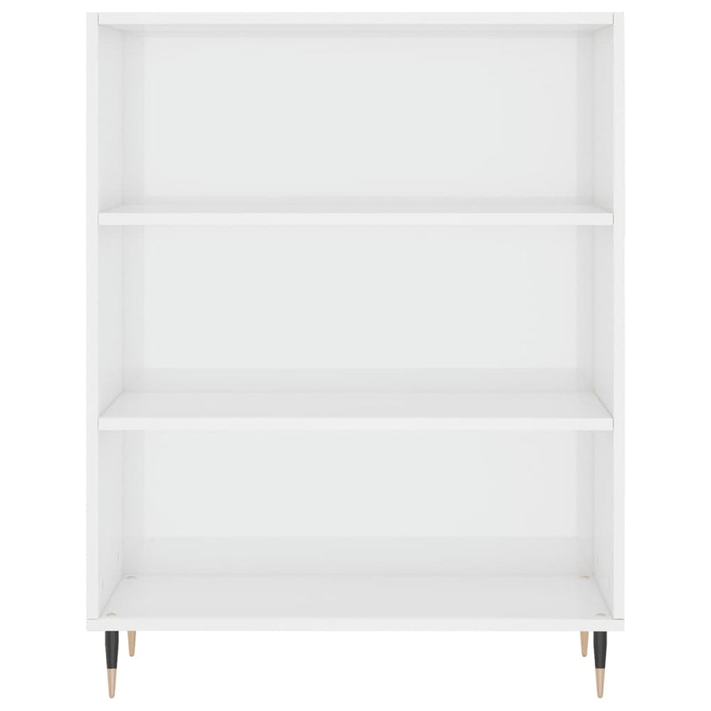 Boekenkast 69,5x32,5x90 cm bewerkt hout hoogglans wit MeubelReus