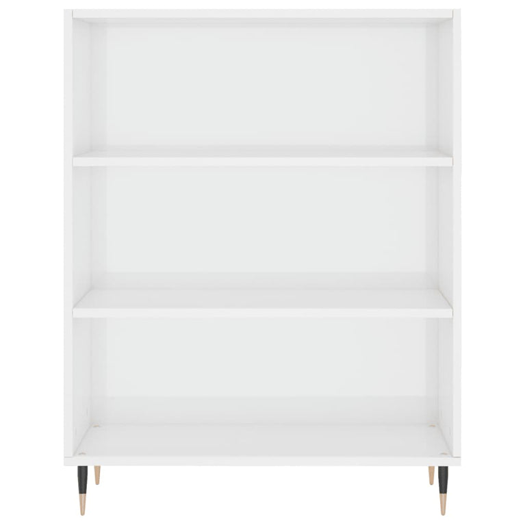 Boekenkast 69,5x32,5x90 cm bewerkt hout hoogglans wit MeubelReus