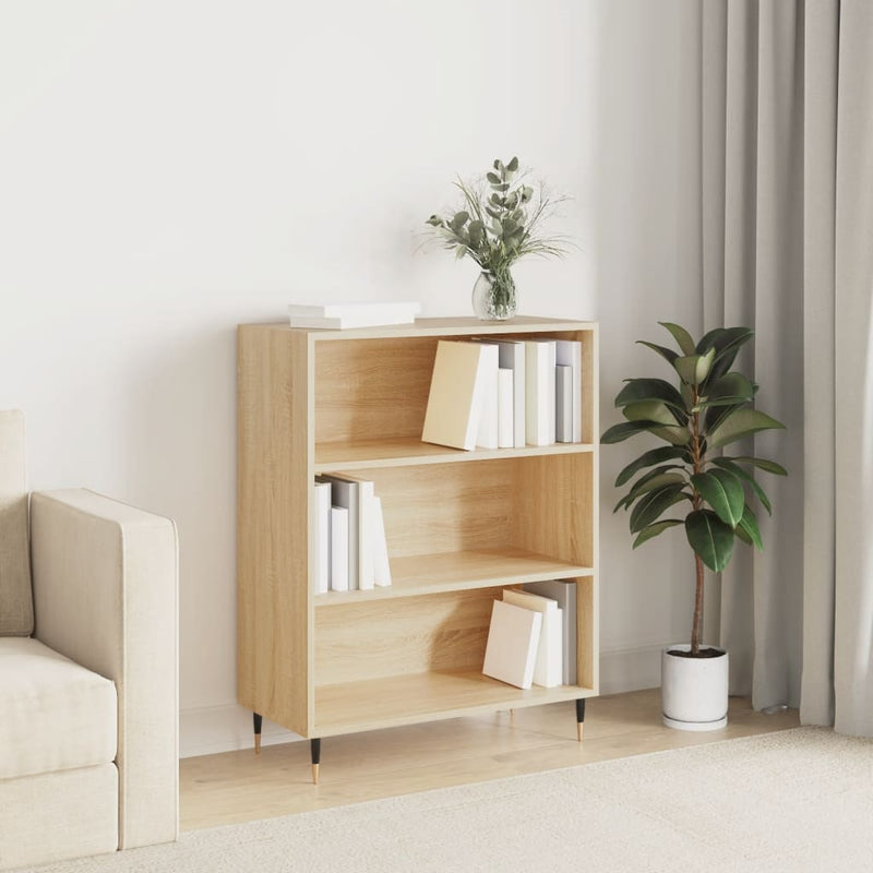 Boekenkast 69,5x32,5x90 cm bewerkt hout sonoma eikenkleurig MeubelReus