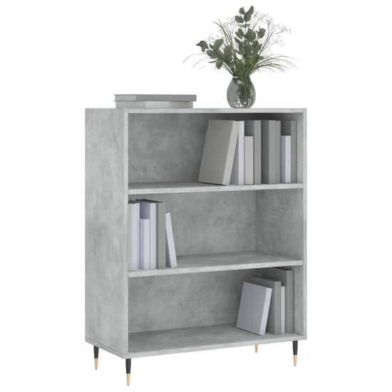 Boekenkast 69,5x32,5x90 cm bewerkt hout betongrijs MeubelReus