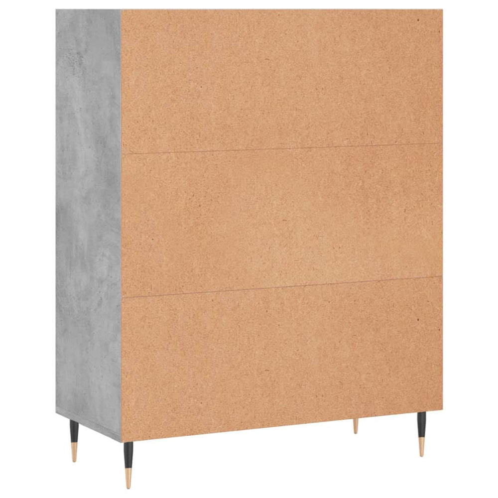 Boekenkast 69,5x32,5x90 cm bewerkt hout betongrijs MeubelReus